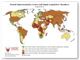 Female Representation, Lower and Single Legislative Chambers